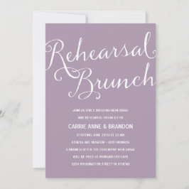 Invitación Lavanda de bonito | Brunch de ensayo de caligrafía