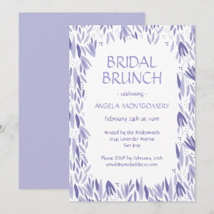 Invitación Lavanda de brunch nupcial deja patrón