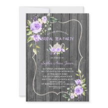 Lavanda de color agua Flores Madera Fiesta de té d