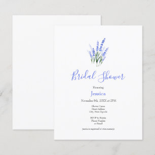 Invitación Lavanda de color de agua Bouquet