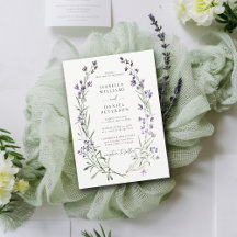 Lavanda Delicada Marco Boda clásico moderno