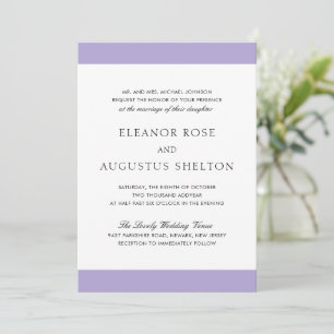 Invitación Lavanda Digital Mínima Moderna Todo En Un Boda