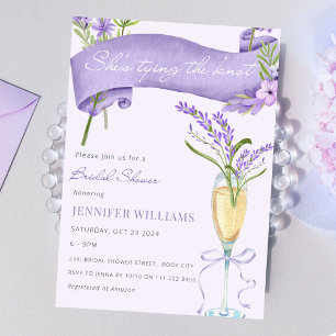 Invitación Lavanda está atando la ducha nupcial