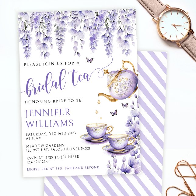 Invitación Lavanda floral ducha de novia fiesta de té Invitac (Subido por el creador)
