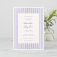 Lavanda Franja Púrpura Elegante Shower de Bebé Clá