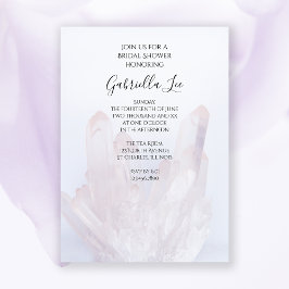 Invitación Lavanda ligera Cristales púrpuras Ducha de novia