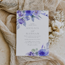 Invitación Lavanda morada y Boda violeta de flores