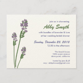 Invitación Lavanda nupcial o Baby Shower