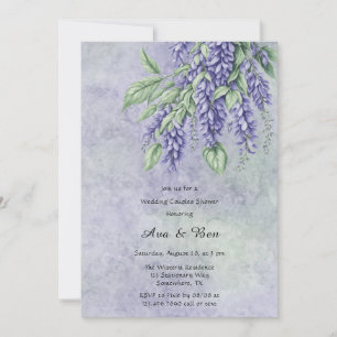 Invitación Lavanda pintada Wisteria Boda Ducha Parejas