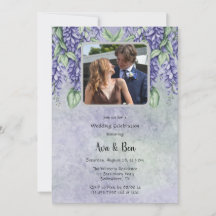 Lavanda pintada Wisteria Floral Añadir Boda de fot