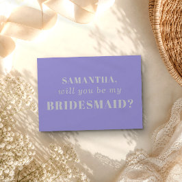 Invitación Lavanda Plata sea mi dama de honor