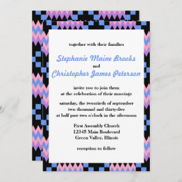 Invitación Lavanda Púrpura, Azul, Ropa De Kente Rosa