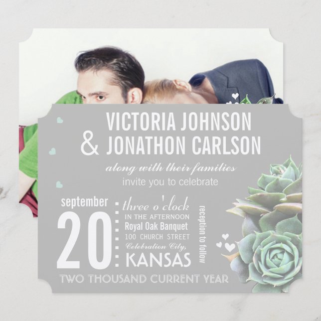 Invitación Lavanda rosa y Boda de tipografía moderna amarilla (Anverso / Reverso)