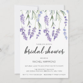 Invitación Lavanda sencilla y elegante, ducha de novia