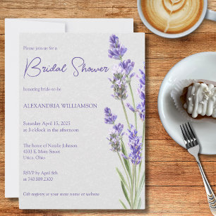Invitación Lavanda simple escarabajos Ducha de novia