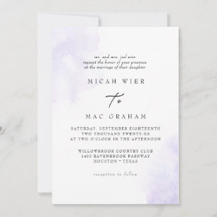 Invitación Lavanda Splash de Acuarela II