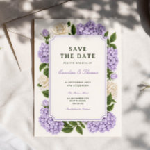 Lavanda suave flor de lavanda chic guardar la fech