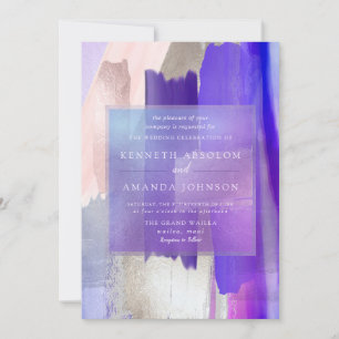 Invitación Lavanda violeta de color agua PixDezines