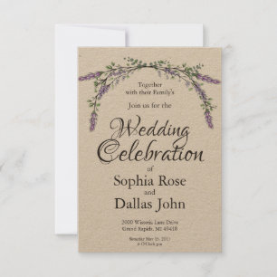 Invitación Lavanda y Eucalipto