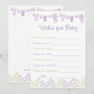 Invitación Lavanda y Green Baby Shower Quiere Un Juego De Beb