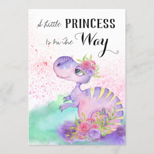 Invitación *~* Lavender, bebé dragón amarillo Baby Shower