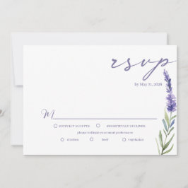 Invitación Lavender Bliss Elegant Watercolor Wedding RSVP