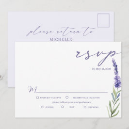 Invitación Lavender Bliss Elegant Watercolor Wedding RSVP