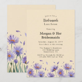 Invitación Lavender Bloom Wildflowers Bridesmaids Luncheon