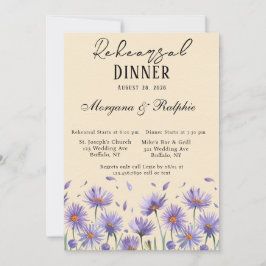Invitación Lavender Bloom Wildflowers Ensayo de cena