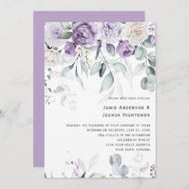 Invitación Lavender Blooms Wedding