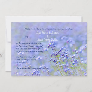 Invitación Lavender Blue Wild Flowers Country Wedding
