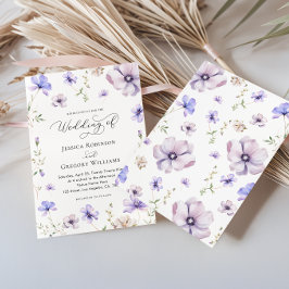 Invitación Lavender Boda de Primavera Violeta Morada