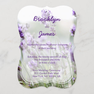 Invitación Lavender Bohemian Wedding Invitation Bracket
