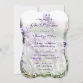 Invitación Lavender Bohemira ducha de novia invita a corchete