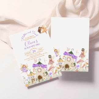 Invitación Lavender Boho Fairy Birday