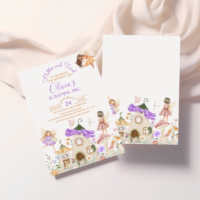 Invitación Lavender Boho Fairy Birday (Subido por el creador)