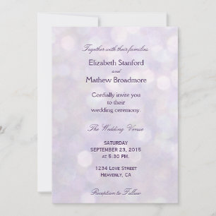 Invitación Lavender Bokeh   Colección de Bodas