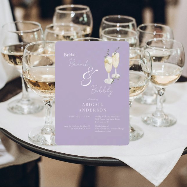 Invitación Lavender Bridal Brunch & Bubbly Shower (Subido por el creador)