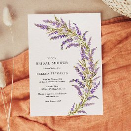 Invitación Lavender Caída agua floral ducha de novia