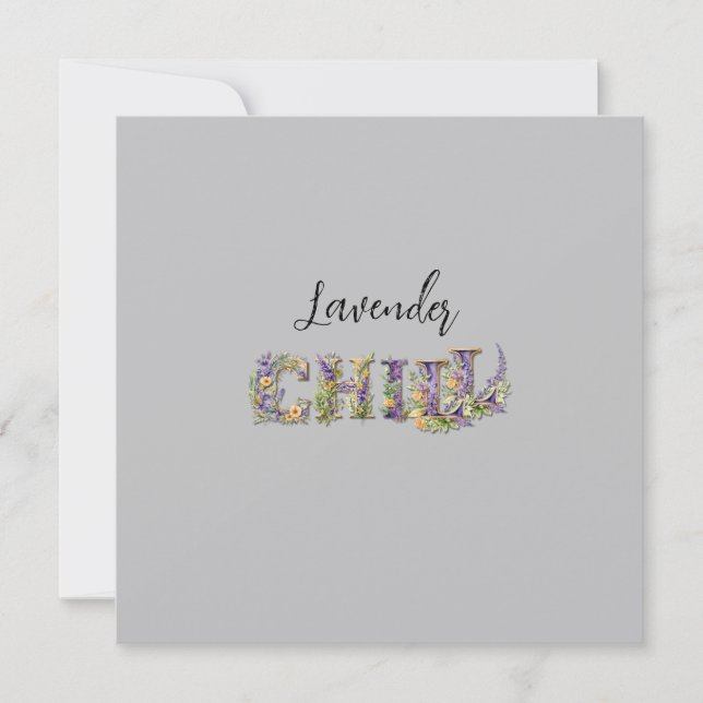 Invitación Lavender Chill (Anverso)