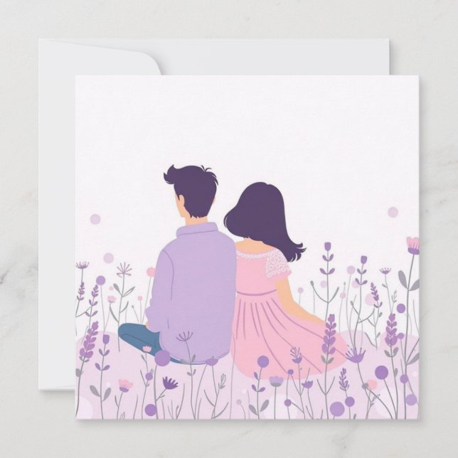 Invitación Lavender Daydream (Anverso)