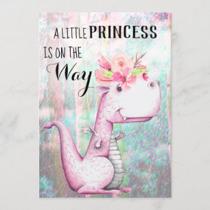 Invitación *~* Lavender Dragon Rosa Baby Baby Shower