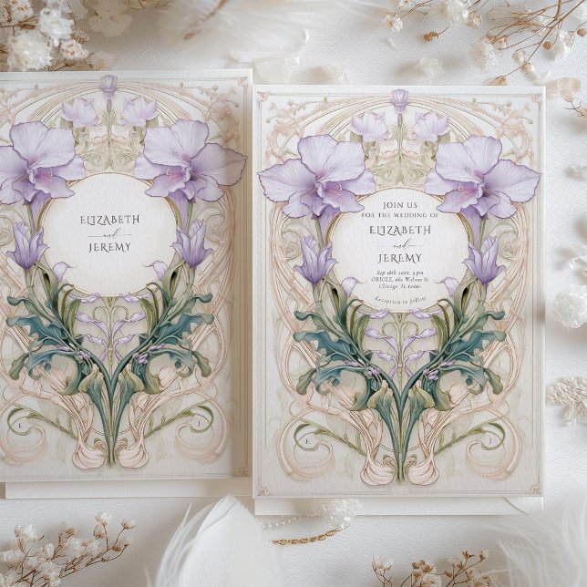 Invitación Lavender Dreams Royal Victorian Floral Boda (Subido por el creador)