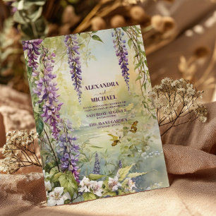 Invitación Lavender Elegance Art Nouveau Boda
