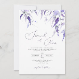 Invitación Lavender Elegant Meadow Boda de flores silvestres