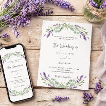 Lavender eucalipto boda violeta