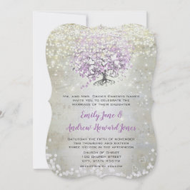 Invitación Lavender Fairytale Lights and Stars Boda