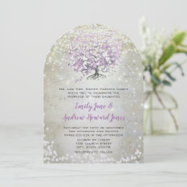Invitación Lavender Fairytale Lights and Stars Boda