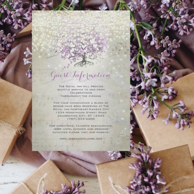 Invitación Lavender Fairytale Lights and Stars Boda (Subido por el creador)