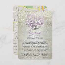Invitación Lavender Fairytale Luces Estrellas Boda Gabinete
